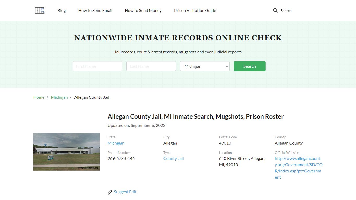 Allegan County Jail, MI Inmate Search, Mugshots, Prison Roster